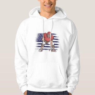 Amerikansk fotboll Fläkt Jersey Shirt USA flagga Hoodie