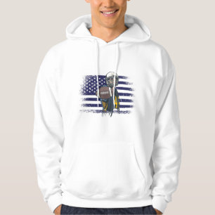 Amerikansk fotboll Fläkt Jersey Shirt USA flagga Hoodie
