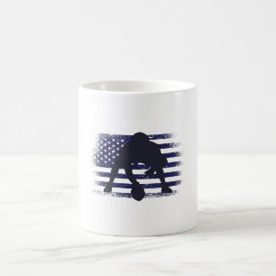 Amerikansk fotboll Fläkt Jersey Shirt USA flagga Kaffemugg