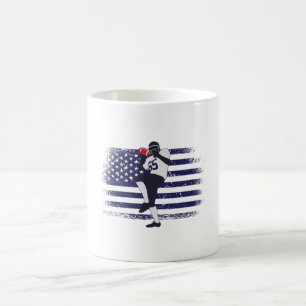 Amerikansk fotboll Fläkt Jersey Shirt USA flagga Kaffemugg