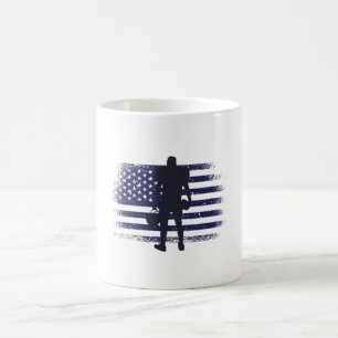Amerikansk fotboll Fläkt Jersey Shirt USA flagga Kaffemugg