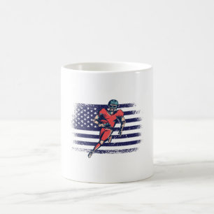 Amerikansk fotboll Fläkt Jersey Shirt USA flagga Kaffemugg