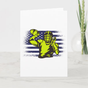 Amerikansk fotboll Fläkt Jersey Shirt USA flagga Kort