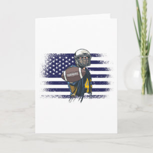 Amerikansk fotboll Fläkt Jersey Shirt USA flagga Kort