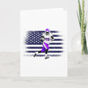 Amerikansk fotboll Fläkt Jersey Shirt USA flagga Kort