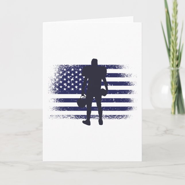 Amerikansk fotboll Fläkt Jersey Shirt USA flagga Kort (Framsida)
