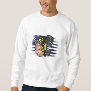 Amerikansk fotboll Fläkt Jersey Shirt USA flagga Lång Ärmad Tröja