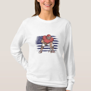 Amerikansk fotboll Fläkt Jersey Shirt USA flagga T
