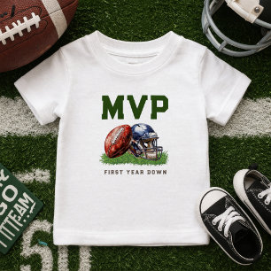 Amerikansk Fotboll Första Året Down 1-årsdag T Shirt