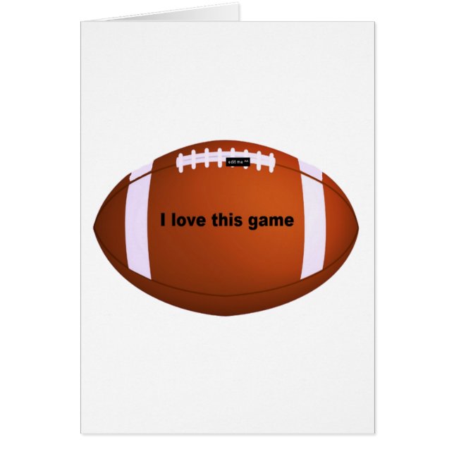 amerikansk fotboll hälsningskort (Framsidan)