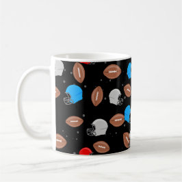 Amerikansk fotboll - Helmet & Boll Seamless Mönste Kaffemugg