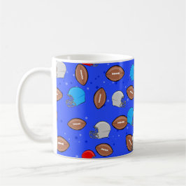 Amerikansk fotboll - Helmet & Boll Seamless Mönste Kaffemugg
