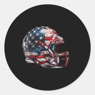 Amerikansk fotboll Helmet US Flagga Runt Klistermärke