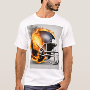 Amerikansk fotboll - hjälm vid branddesign för Coo T Shirt