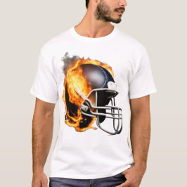 Amerikansk fotboll - hjälm vid branddesign för Coo T Shirt