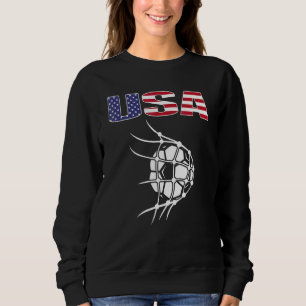 Amerikansk Fotboll I Nätet Usa Flagga Stöd Fotboll T Shirt