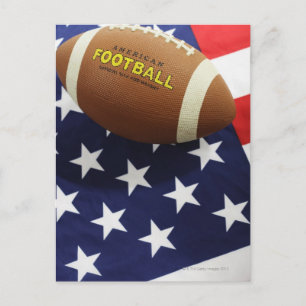 Amerikansk fotboll i USA-flagga Vykort
