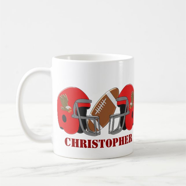 Amerikansk fotboll Lägg bara till Namn Kaffemugg (Vänster)