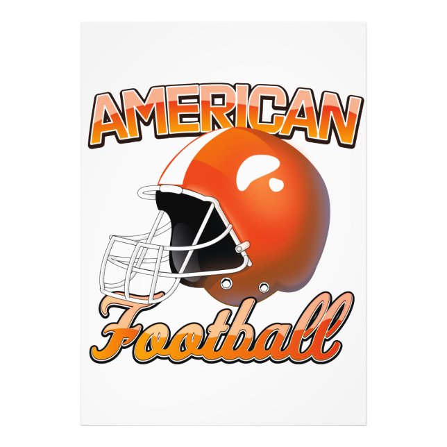 Amerikansk fotboll logotyp fototryck (Framsidan)