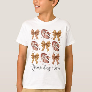 Amerikansk fotboll Matchdag Vibes Coquette Bow Fot T Shirt