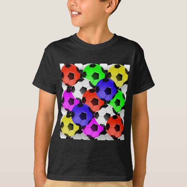 Amerikansk fotboll med flera färger t-shirt (Framsida)