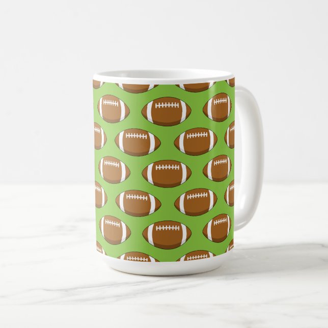 Amerikansk fotboll rugby Boll Mönster Kaffemugg (Framsida höger)