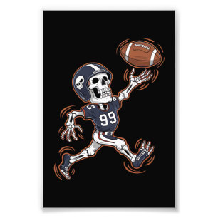 Amerikansk Fotboll Skelett Halloween Fotboll  Fototryck