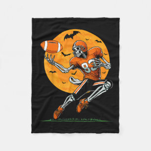 Amerikansk Fotboll Skelett Pojkar Halloween Fotbol Fleecefilt