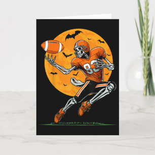 Amerikansk Fotboll Skelett Pojkar Halloween Fotbol Kort