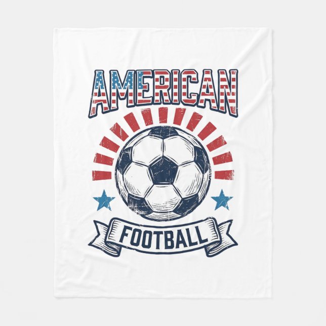 Amerikansk Fotboll Vintage Fotboll Tröja Design Fleecefilt (Framsidan)