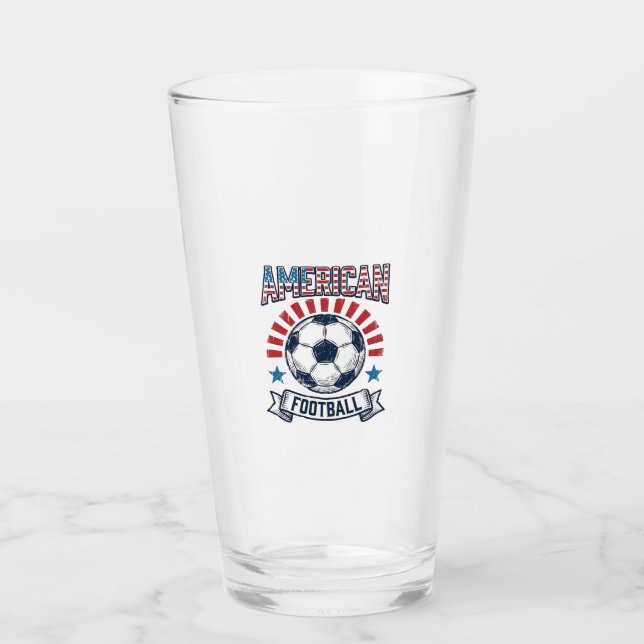Amerikansk Fotboll Vintage Fotboll Tröja Design Glaskopp (Framsida)