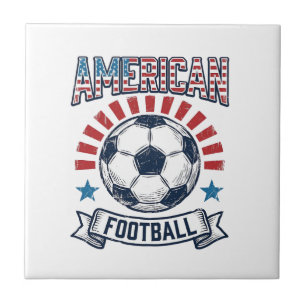 Amerikansk Fotboll Vintage Fotboll Tröja Design Kakelplatta