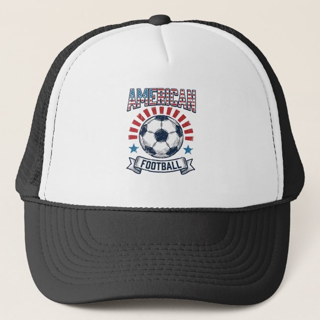 Amerikansk Fotboll Vintage Fotboll Tröja Design Keps (Framsida)