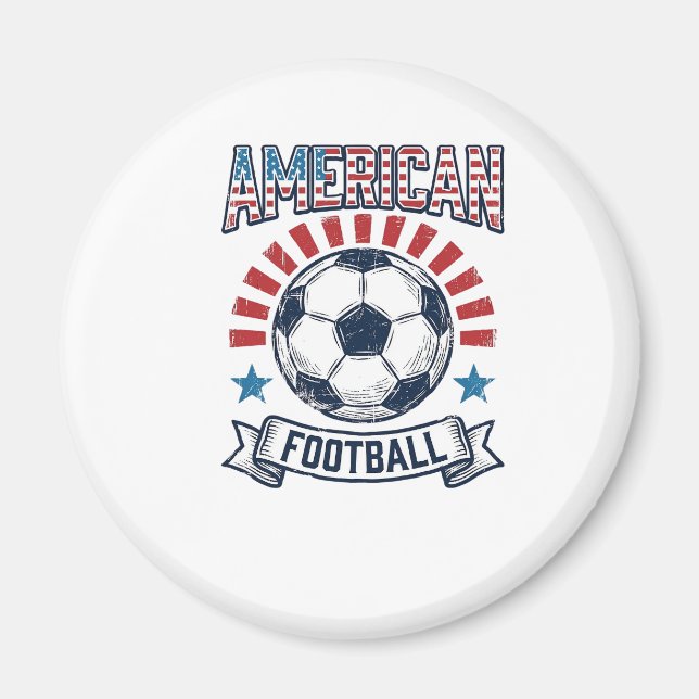 Amerikansk Fotboll Vintage Fotboll Tröja Design Magnet (Framsidan)