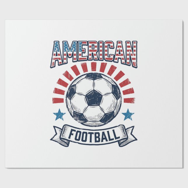 Amerikansk Fotboll Vintage Fotboll Tröja Design Presentpapper (Platt)