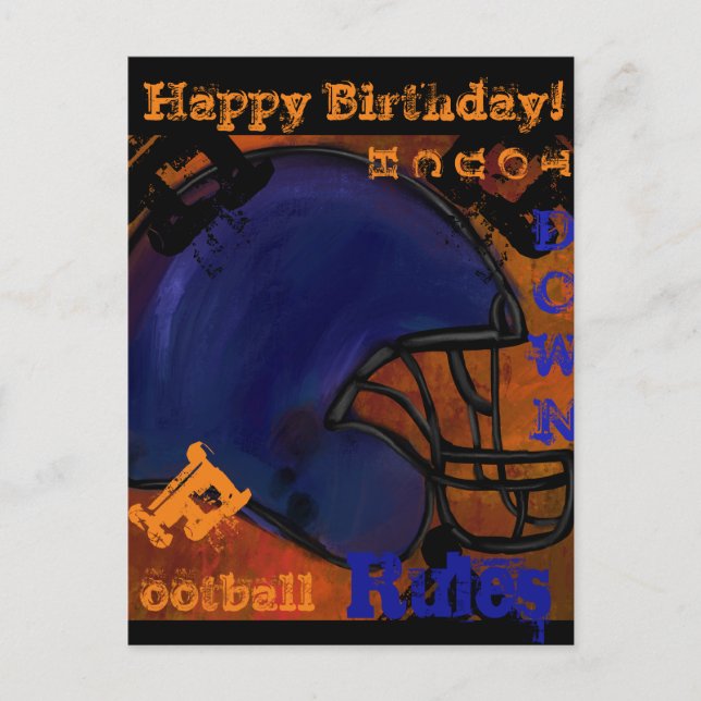 AMERIKANSK FOTBOLL VYKORT (Framsida)