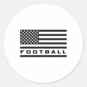 Amerikansk fotbollkläder - Fotboll 4 Runt Klistermärke