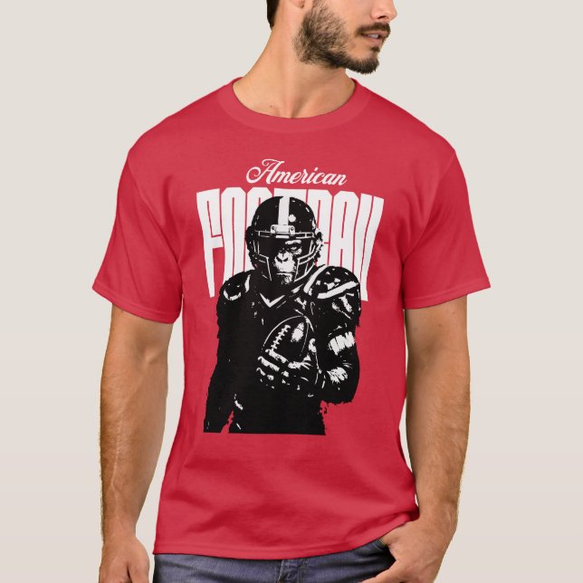 Amerikansk Fotbollsapa T Shirt (Framsida)