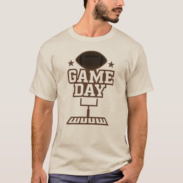 Amerikansk fotbollsgrafisk design för speldagen t shirt (Framsida)
