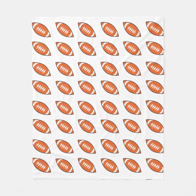 Amerikansk fotbollsillustration mönster fleecefilt (Framsidan)