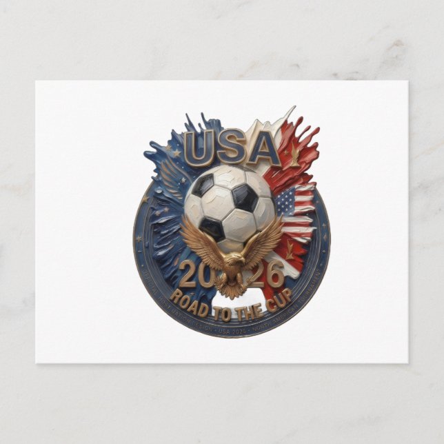 Amerikansk fotbollskonst | Illustration | 2026 Vykort (Framsida)