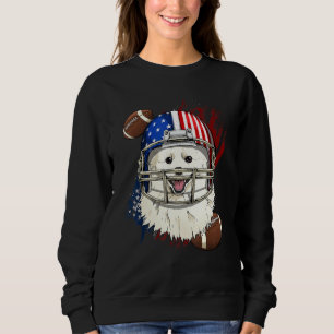 Amerikansk fotbollsspelare amerikansk eskimo hund  t shirt