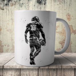 Amerikansk fotbollsspelare kaffemugg