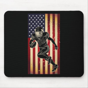 Amerikansk Fotbollsspelare Usa Flagga Stolthet Fot Musmatta