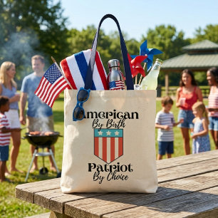 Amerikansk från födseln Patriotiskt val Retro Tygkasse