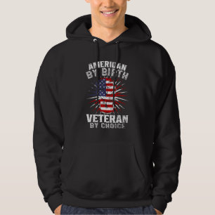 Amerikansk från födseln, veteran genom val, oavhän hoodie