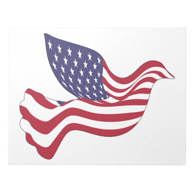 AMERIKANSK FRED DOVE ANTECKNINGSBLOCK (Framsida)