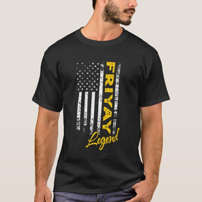 Amerikansk Fredagslegend Fredag T Shirt (Framsida)