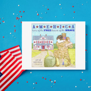 Amerikansk frihet är inte fritt inspirationsporten vykort