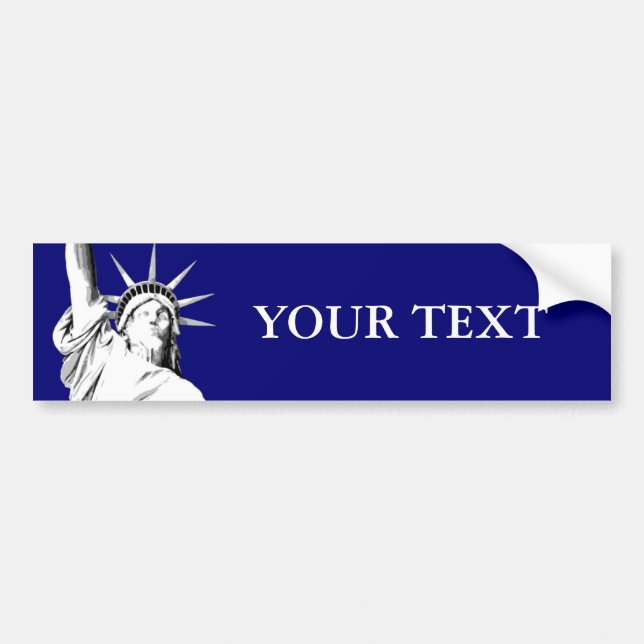 Amerikansk Frihetsgudinnan Bumper Sticker Bildekal (Framsidan)